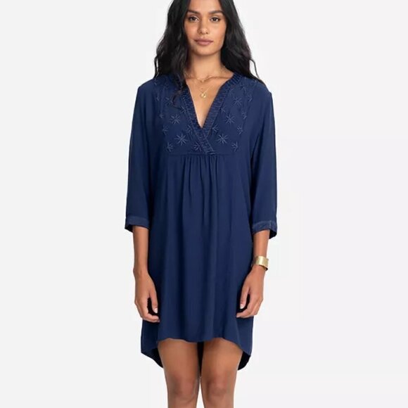 New Johnny Was Hi Lo Weekend Deep Indigo Pullover Tunic Dress NWT Size XS - Picture 5 of 12